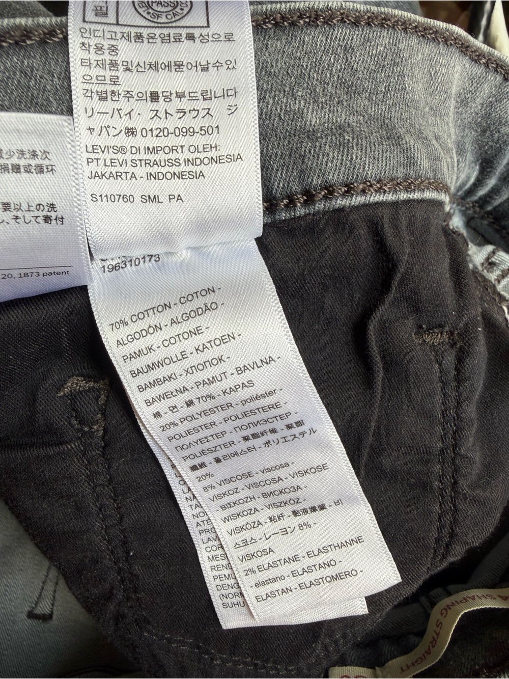 Levi’s 314 Shaping Straight Jeans Womens W30 Grey Ghost Gray 19631-0173 - Picture 11 of 12